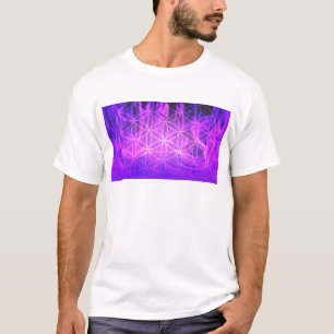 生命のすみれ色の炎花 Tシャツ