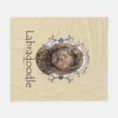 生命のよりよいLabradoodleのフリースブランケット フリースブランケット (正面(横))