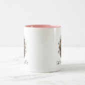 生命のよりよいLabradoodleのマグ ツートーンマグカップ (中央)