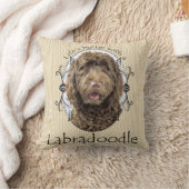 生命のよりよいLabradoodleの枕 クッション (ブランケット)
