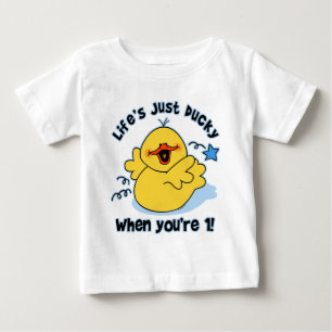 生命のアヒルちゃんの第1誕生日 ベビーTシャツ
