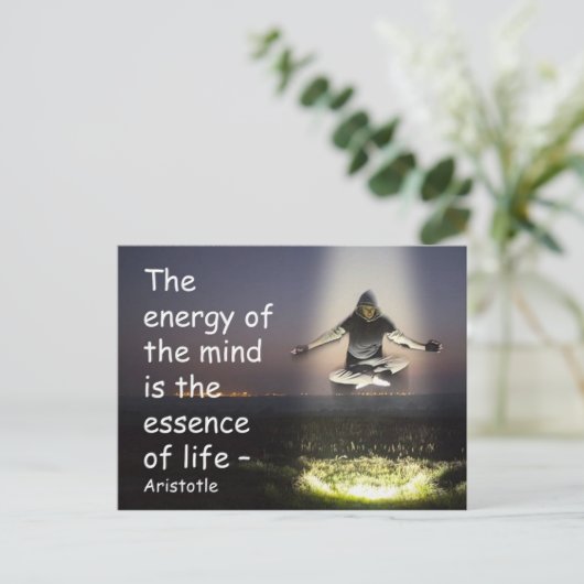 生命のエネルギーの名言浮遊イメージ ポストカード (スタンド正面)