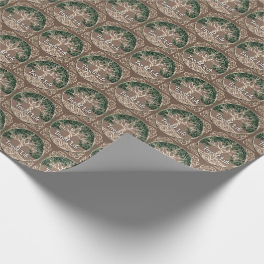 生命のクイリングのパターンの木 ラッピングペーパー (角)