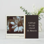 生命のクレマチスの花の写真3のお祝い 招待状 (スタンド正面)