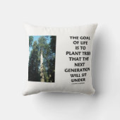生命のゴールは植物の木に次の世代Sitである クッション (裏面)