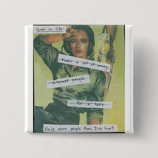 生命のゴール 缶バッジ (正面)