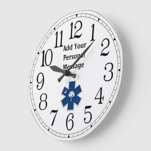 生命のサウスカロライナEMSの星 ラージ壁時計 (傾斜)