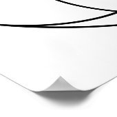 生命のシード聖幾何学ブラック&ホワイト ポスター (角)