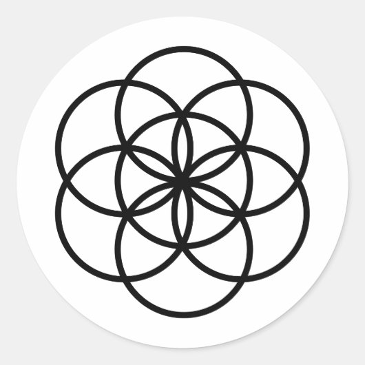 生命のシード・ステッカー ラウンドシール (正面)