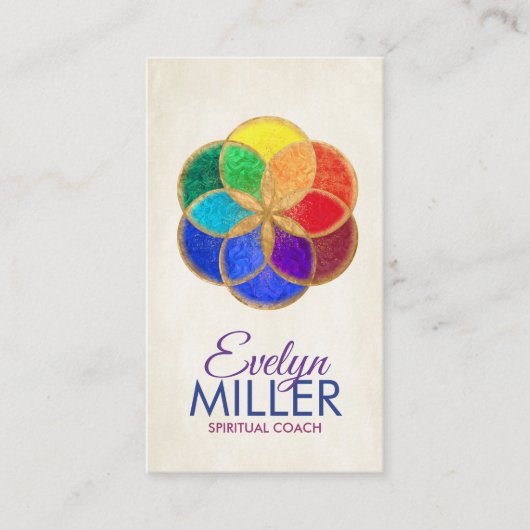 生命のチャクラ色の種子 名刺 (正面)