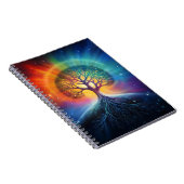 生命のツリー超現実的なレインボーアート ノートブック (右側)