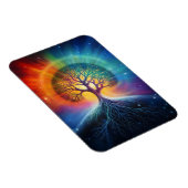 生命のツリー超現実的なレインボーアート マグネット (右側)