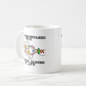 生命のデオキシリボ核酸のブロック コーヒーマグカップ (正面左)