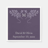 生命のナス結婚の木 縁ありカクテルナプキン (正面)