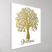 生命のパーソナライズされた木 箔ポスター (レイダウン)