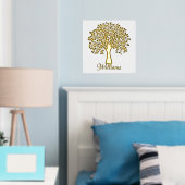 生命のパーソナライズされた木 箔ポスター (インサイチュ (寝室))