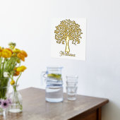 生命のパーソナライズされた木 箔ポスター (レイダウン (キッチン))