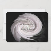 生命のピンクモダンの渦の淡い色のお祝い 招待状 (正面)