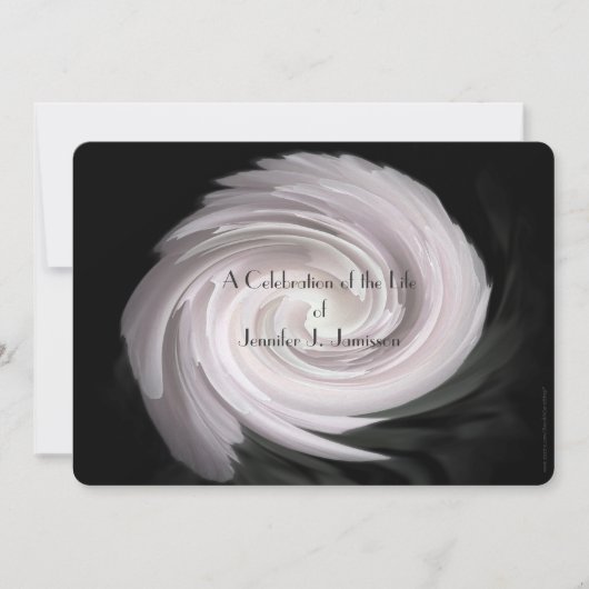 生命のピンクモダンの渦の淡い色のお祝い 招待状