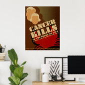 生命のピークでの癌の死亡ヴィンテージWPA ポスター (ホームオフィス)