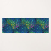 生命のフラクタルシードの神聖な幾何学模様ヨガ  ヨガマット (正面(横))