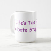 生命の余りに短い今までに愚かな人のマグ コーヒーマグカップ (正面左)