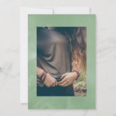 生命の写真の幾何学的ユーカリお祝い 招待状 (裏面)