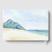 生命の写真ビーチ付き水色お祝い ゲストブック (裏面)