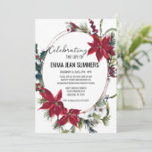 生命の冬の祭典　クリスマス　ポインセチア 招待状 (スタンド正面)