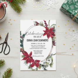 生命の冬の祭典 クリスマス ポインセチア 招待状