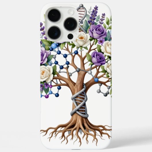 生命の分子ツリー ケミストリーとバイオロジーの植物 Case-Mate iPhoneケース (裏面)