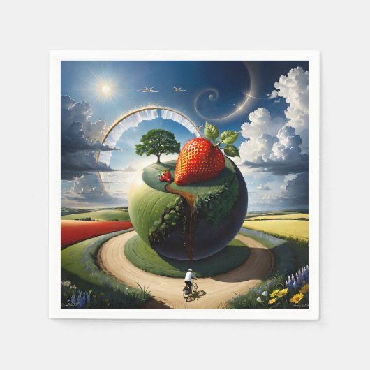 生命の周期は超現実的な最高傑作である。I スタンダードカクテルナプキン (正面)