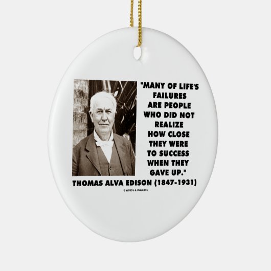 生命の失敗はいかに近い成功意識しませんでした セラミックオーナメント (右)