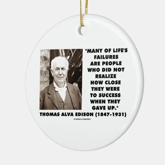 生命の失敗はいかに近い成功意識しませんでした セラミックオーナメント (左)