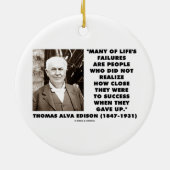 生命の失敗はいかに近い成功意識しませんでした セラミックオーナメント (裏面)