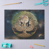 生命の女神と月の切り離しの木 薄葉紙 (クラフト)