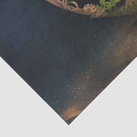 生命の女神と月の切り離しの木 薄葉紙 (詳細)