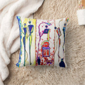 生命の彼らの段階のアフリカの人々の芸術 クッション (ブランケット)