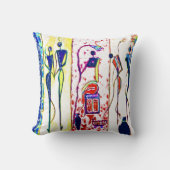 生命の彼らの段階のアフリカの人々の芸術 クッション (正面)