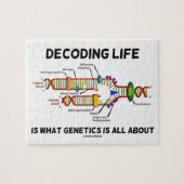 生命の復号は遺伝学の全てである ジグソーパズル (横)