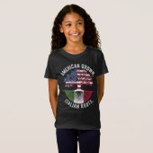 生命の愛国的なツリーTシャツアメリカ国旗のルーツ Tシャツ (正面フル)