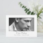 生命の愛情のある記憶テンプレートのお祝い 招待状 (スタンド正面)