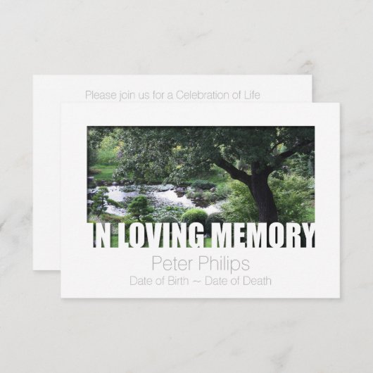 生命の愛情のある記憶テンプレート7のお祝い 招待状 (正面/裏面)