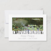 生命の愛情のある記憶テンプレート9のお祝い 招待状 (正面)