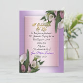 生命の招待状のお祝いのユリ 招待状 (スタンド正面)