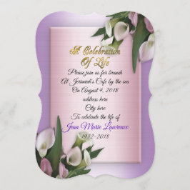 生命の招待状のお祝いのユリ 招待状