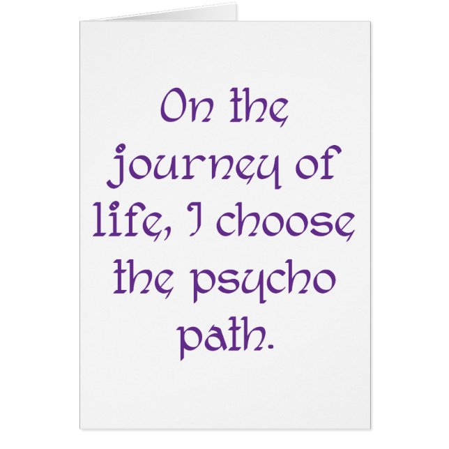 生命の旅行で私は精神分析道を選びます (正面)