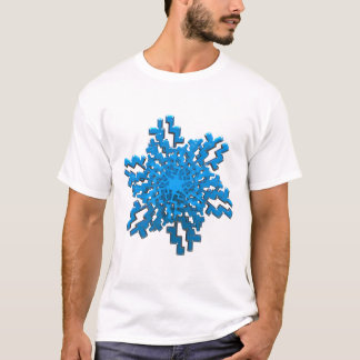 生命の旅:幾何学的な雪の結晶 Tシャツ