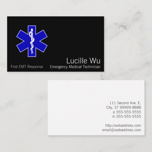 生命の星 名刺 (正面/裏面)