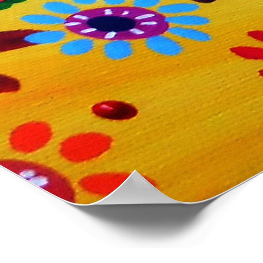 生命の木お洒落の絵画木 ポスター (角)